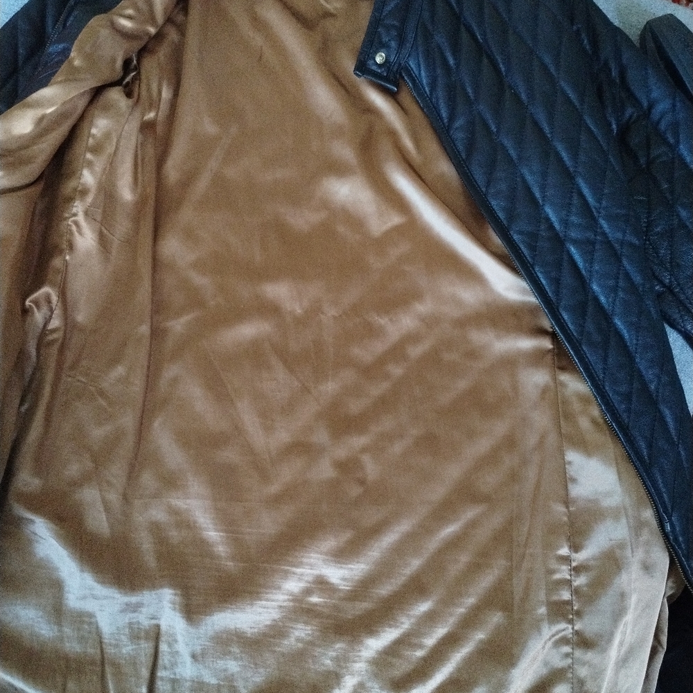 Leather Quilted Coat